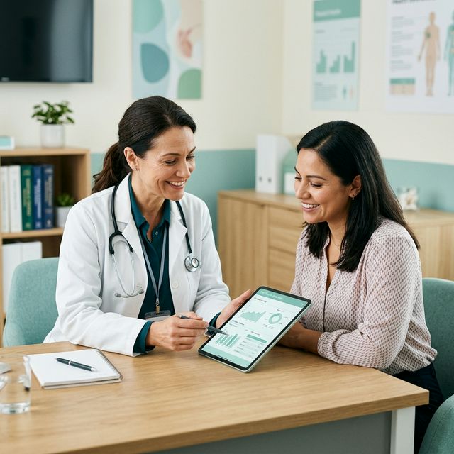 Consulta médica personalizada con tecnología moderna