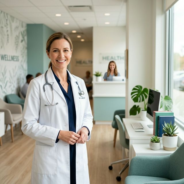 Profesional médico de Rema en entorno clínico moderno